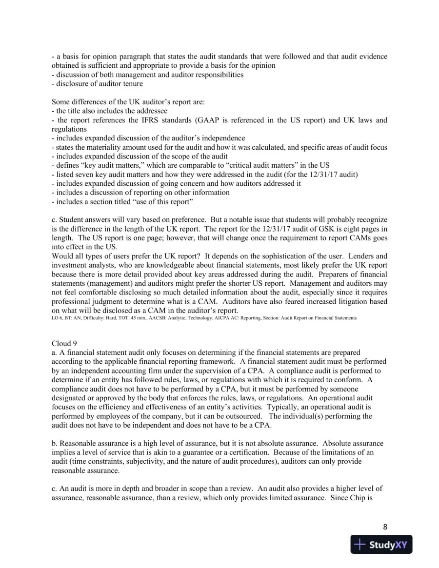 Solution Manual For Auditing: A Practical Approach with Data Analytics, 1st Edition, page 9