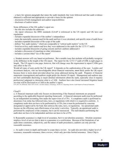 Solution Manual For Auditing: A Practical Approach with Data Analytics, 1st Edition - Page 9 preview image