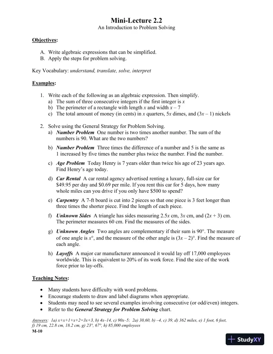Solution Manual for Intermediate Algebra, 6th Edition, page 13