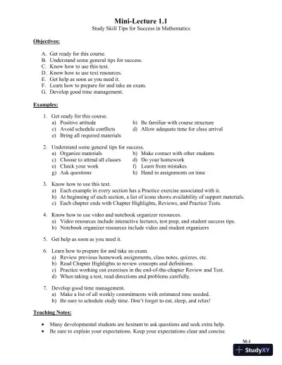 Solution Manual for Intermediate Algebra, 6th Edition - Page 4 preview image