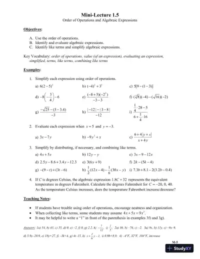 Solution Manual for Intermediate Algebra, 6th Edition - Page 8 preview image