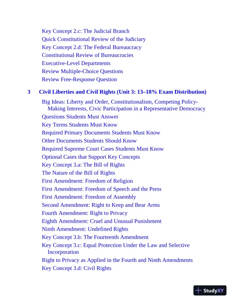 AP U.S. Government and Politics Premium, 2022-2023: 6 Practice Tests + Comprehensive Review + Online Practice (2022), page 10