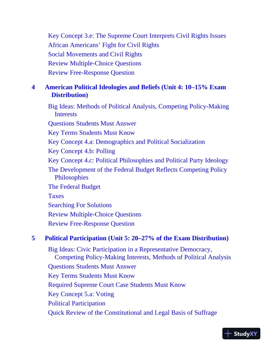 AP U.S. Government and Politics Premium, 2022-2023: 6 Practice Tests + Comprehensive Review + Online Practice (2022), page 11