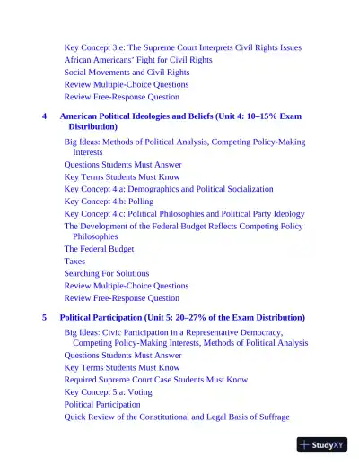 AP U.S. Government and Politics Premium, 2022-2023: 6 Practice Tests + Comprehensive Review + Online Practice (2022) - Page 11 preview image
