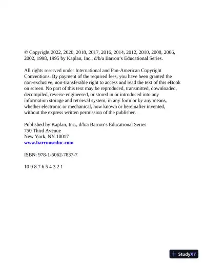 AP U.S. Government and Politics Premium, 2022-2023: 6 Practice Tests + Comprehensive Review + Online Practice (2022) - Page 4 preview image