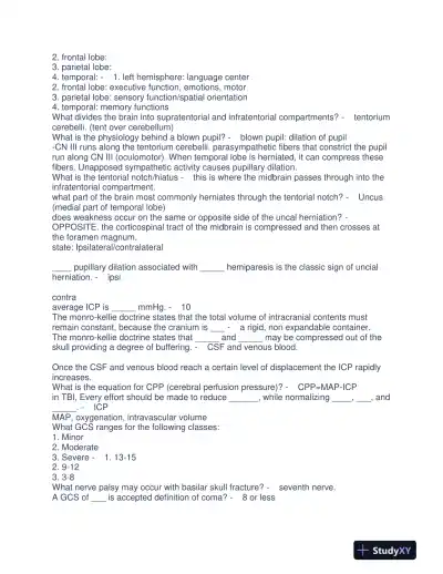 ATLS Critical Care Written Review exam With Answers (134 Solved Questions) - Page 3 preview image