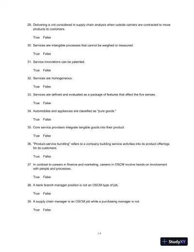 Test Bank For Operations And Supply Chain Management, 14th Edition - Page 5 preview image