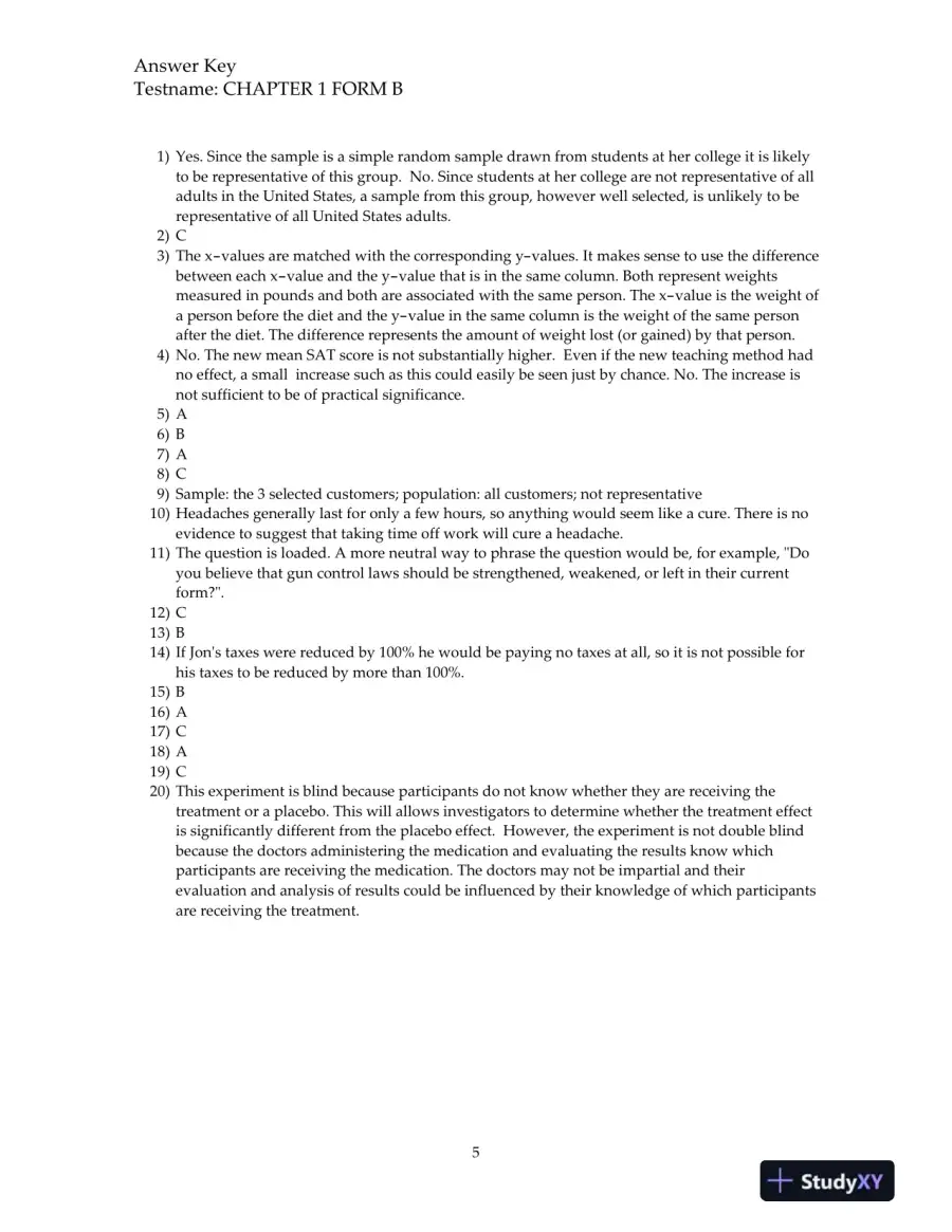 Test Bank for Elementary Statistics Technology Update, 11th Edition, page 12