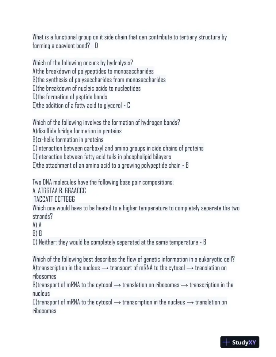 BS161 Biology Final Exam With Answers (194 Solved Questions), page 14