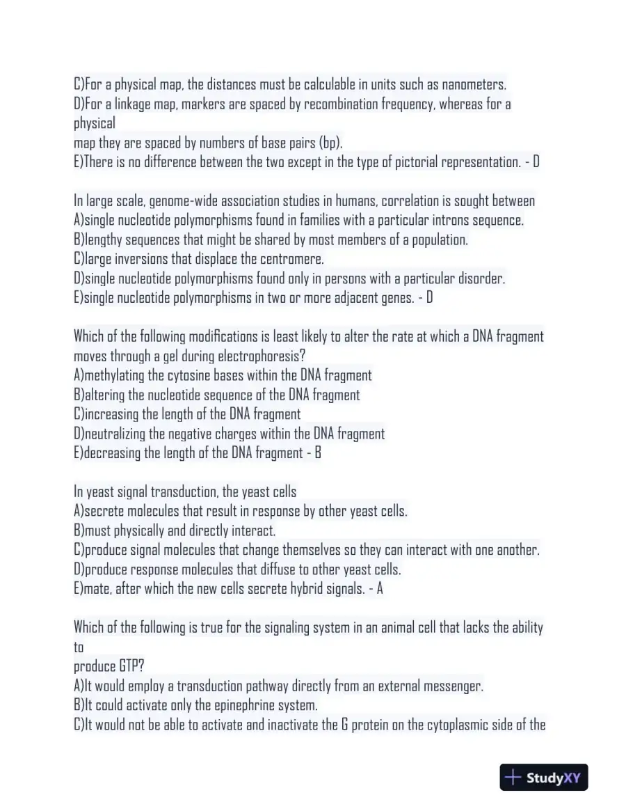 BS161 Biology Final Exam With Answers (194 Solved Questions), page 4