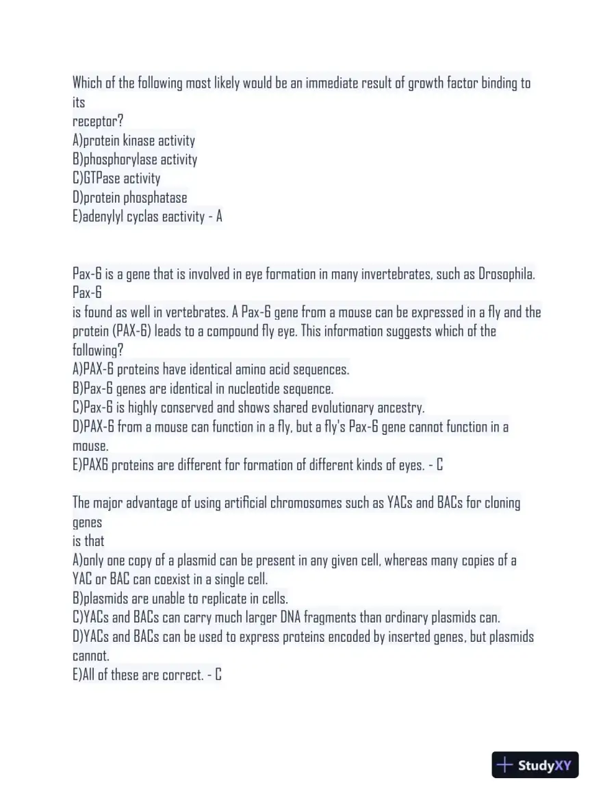BS161 Biology Final Exam With Answers (194 Solved Questions), page 7