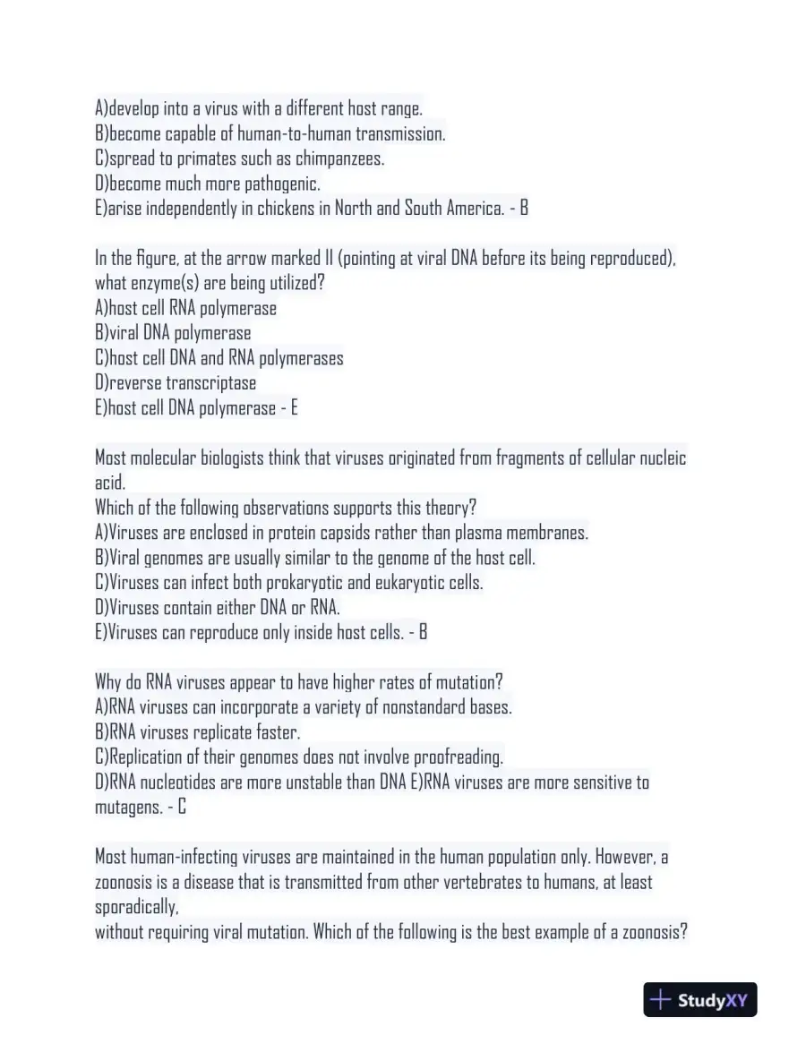 BS161 Biology Final Exam With Answers (194 Solved Questions), page 9