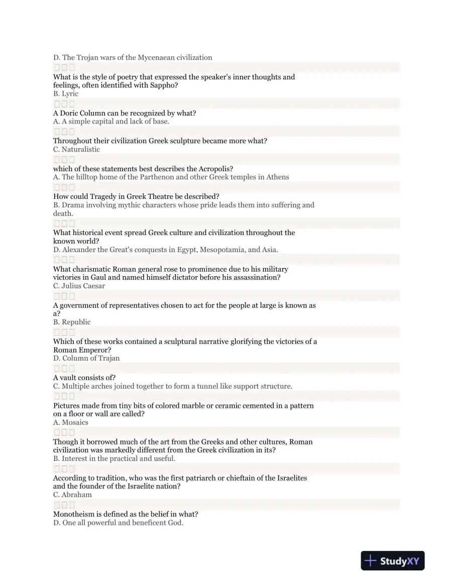 Humanities Final Exams, page 3