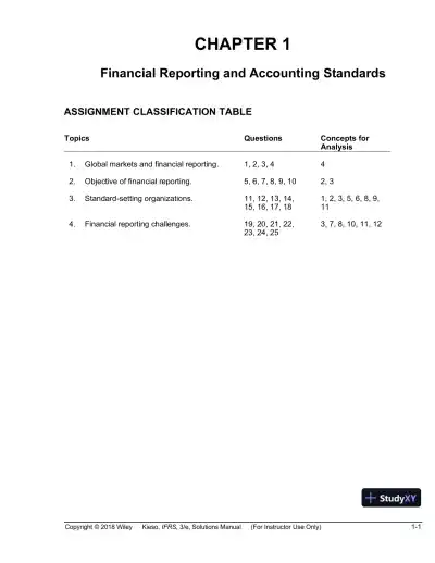 Intermediate Accounting: IFRS Edition, 3rd Edition Solution Manual - Page 1 preview image