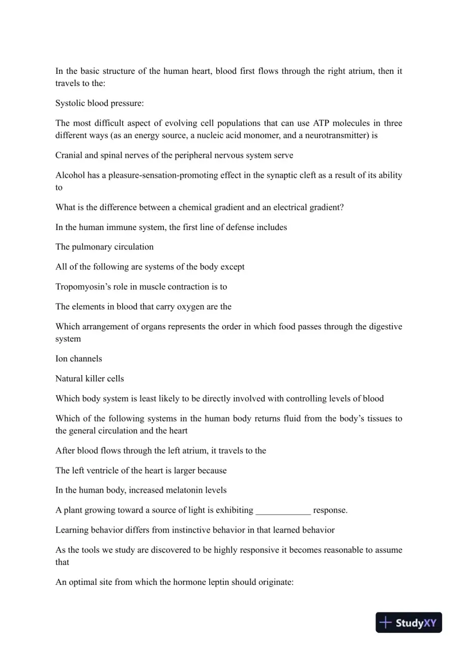 Liberty University BIOL 101 Quiz 5 Complete Solutions Correct Answers Key, page 3