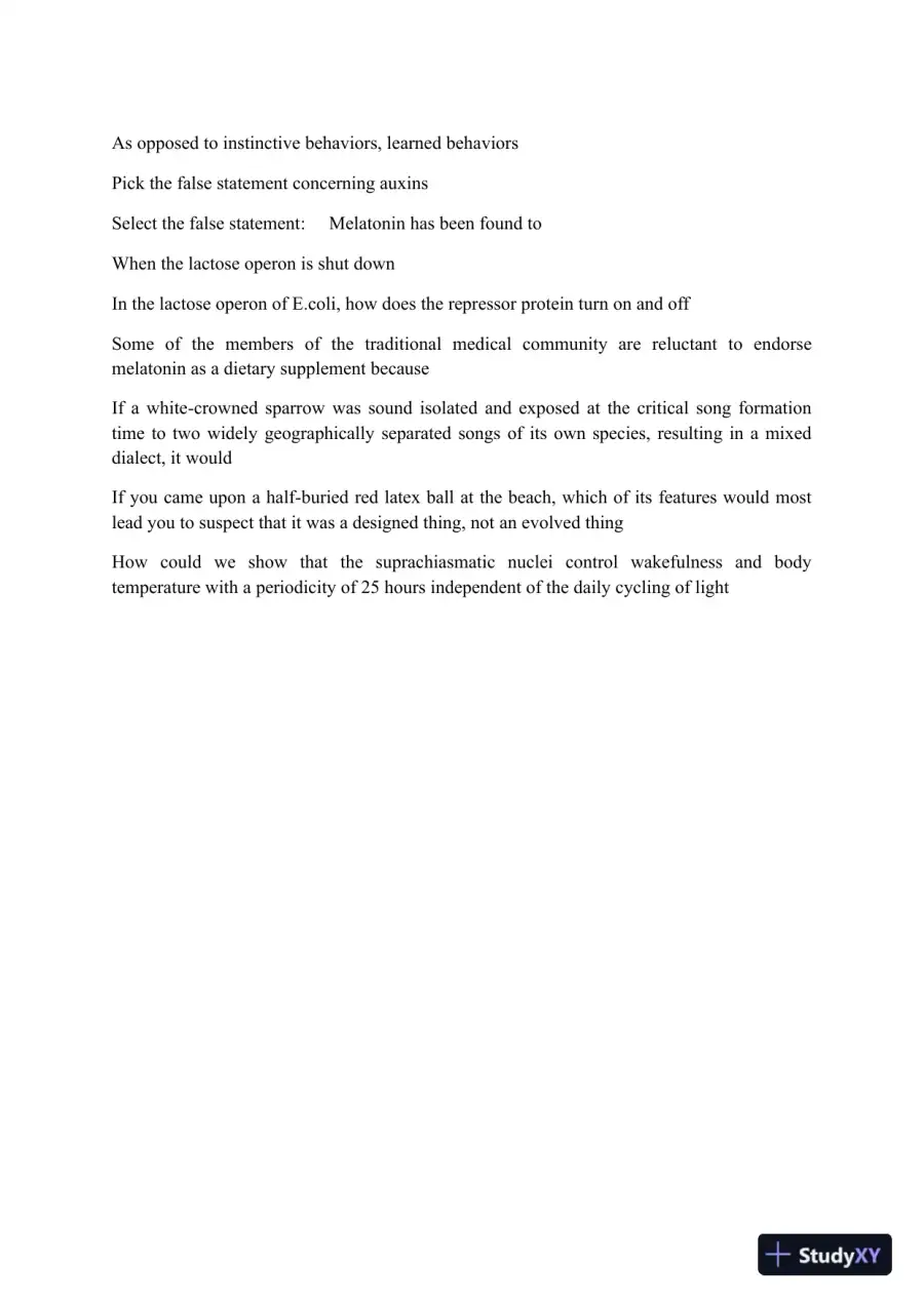 Liberty University BIOL 101 Quiz 5 Complete Solutions Correct Answers Key, page 5