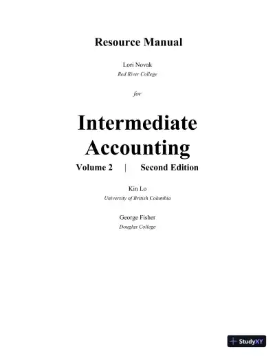 Solution Manual for Intermediate Accounting, Vol. 2, 2nd Edition - Page 1 preview image