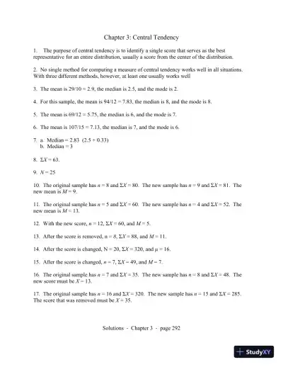 Statistics for the Behavioral Sciences, 9th Edition Solution Manual - Page 14 preview image