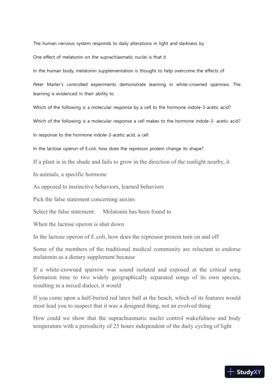 Liberty University BIOL 101 Quiz 10 Complete Solution Correct Answer Key, page 3