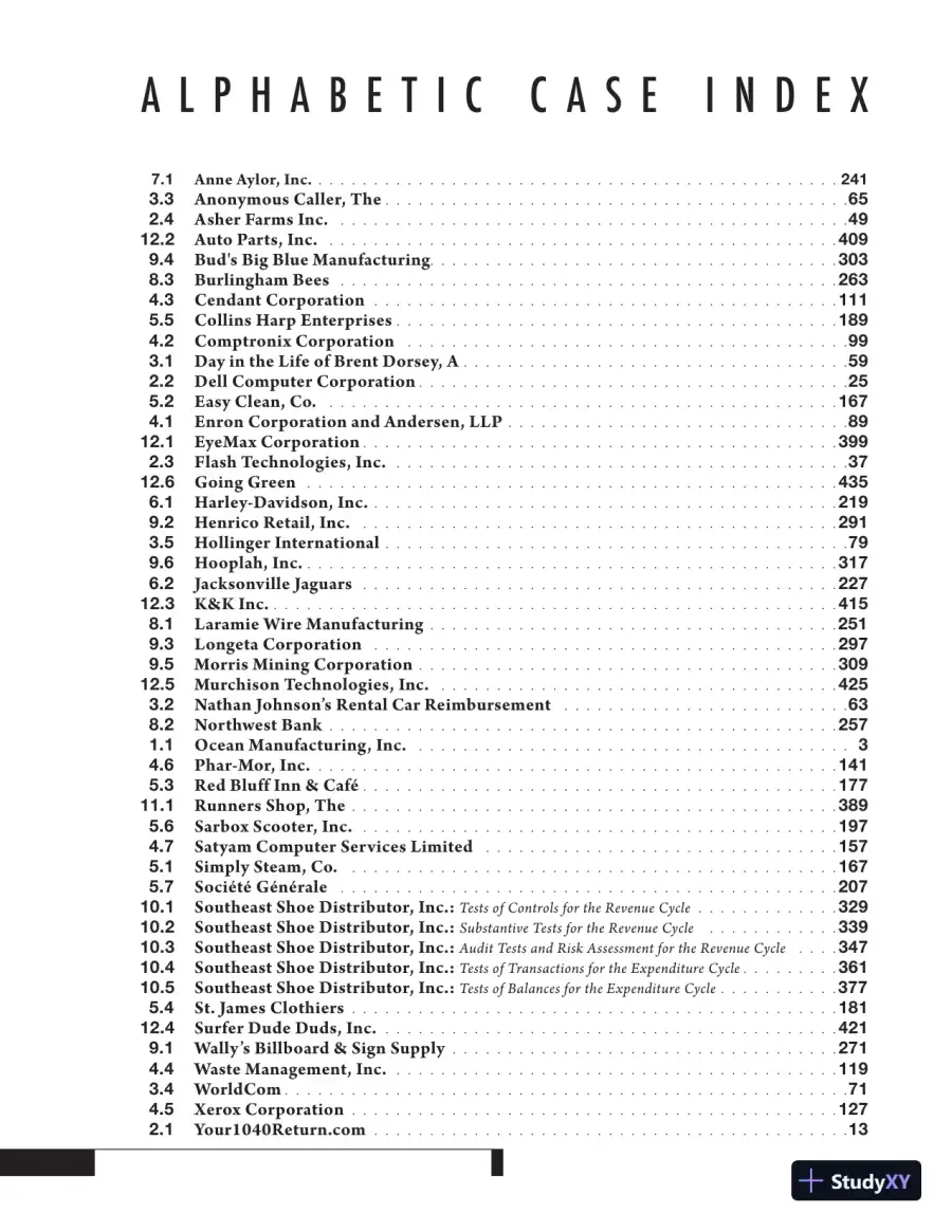 Solution Manual for Auditing Cases: An Interactive Learning Approach, 5th Edition, page 10