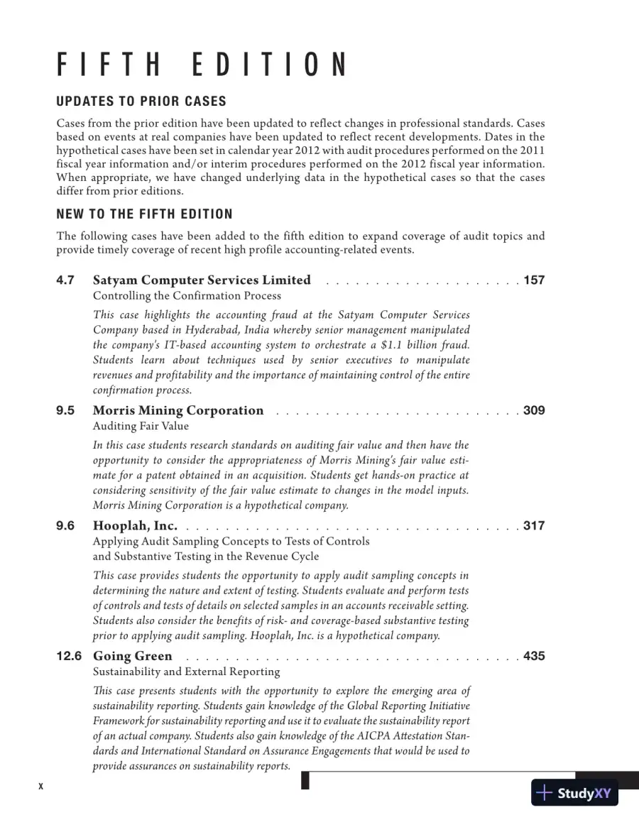 Solution Manual for Auditing Cases: An Interactive Learning Approach, 5th Edition, page 13