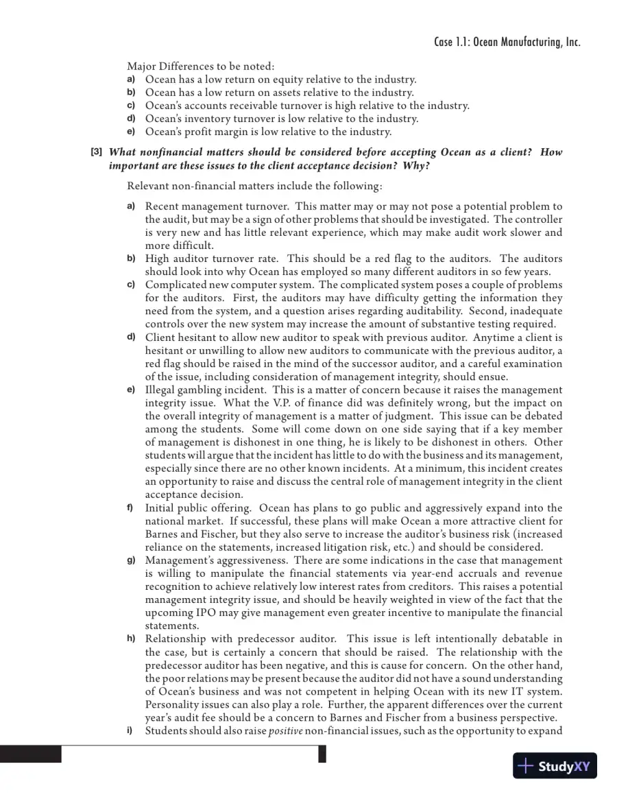 Solution Manual for Auditing Cases: An Interactive Learning Approach, 5th Edition, page 20