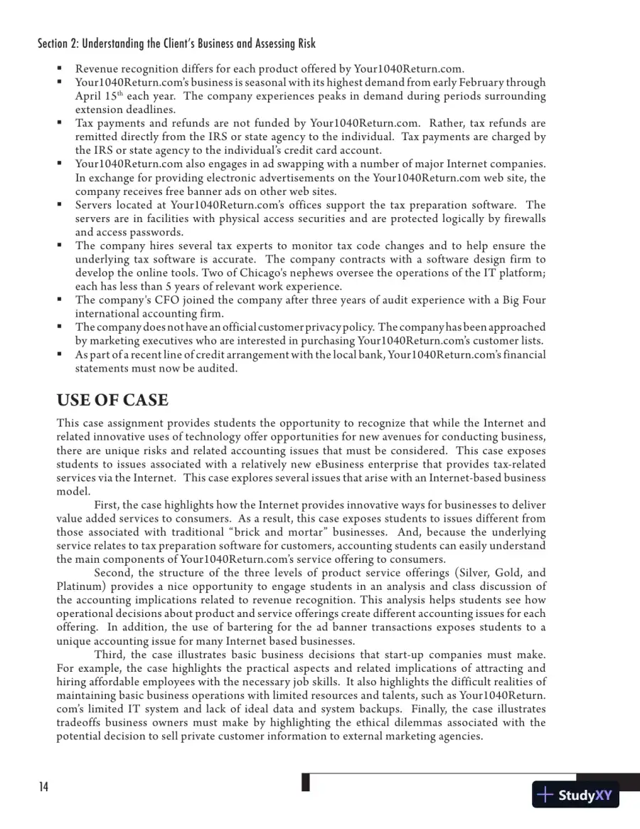Solution Manual for Auditing Cases: An Interactive Learning Approach, 5th Edition, page 27