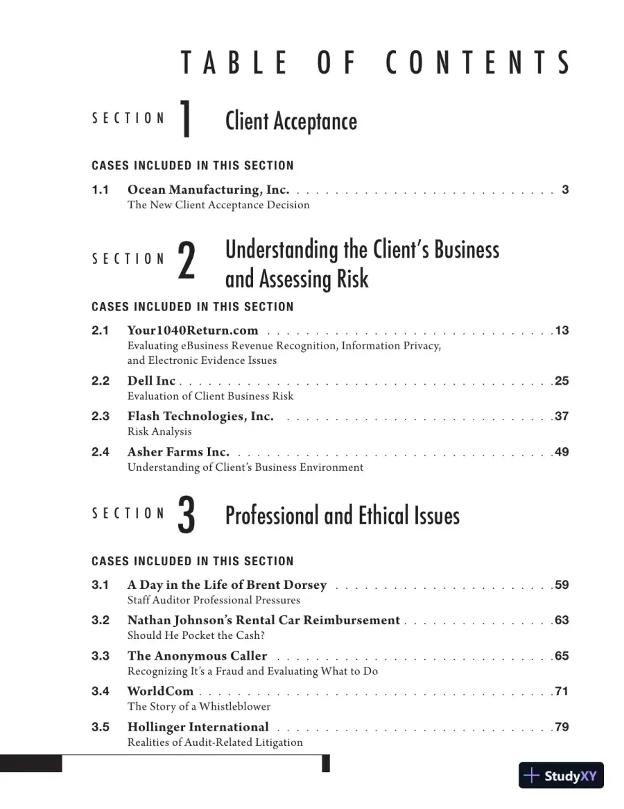 Solution Manual for Auditing Cases: An Interactive Learning Approach, 5th Edition, page 4