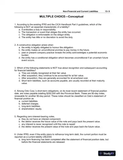 Intermediate Accounting, Volume 2, 10th Canadian Edition Test Bank - Page 10 preview image