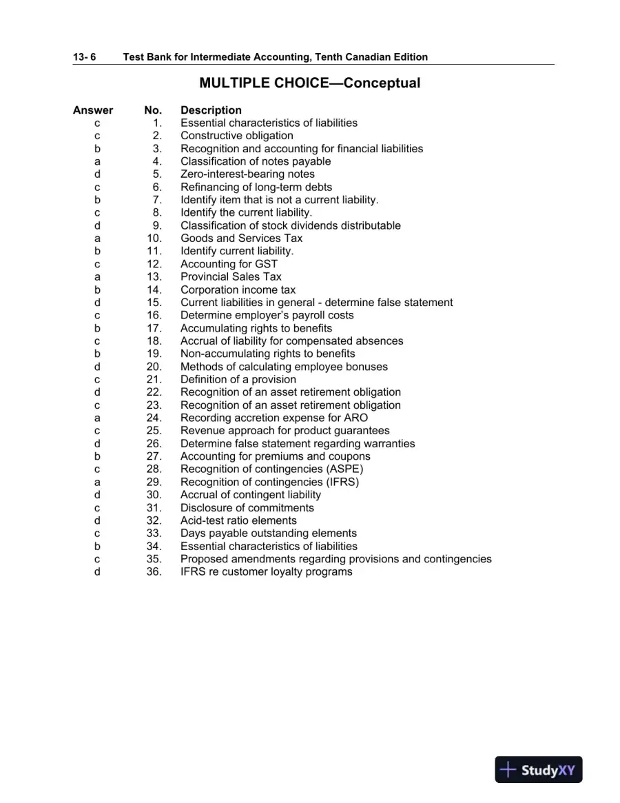 Intermediate Accounting, Volume 2, 10th Canadian Edition Test Bank, page 7
