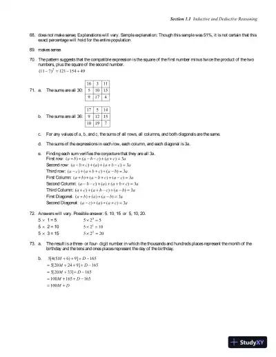 Solution Manual for Thinking Mathematically, 7th Edition - Page 11 preview image