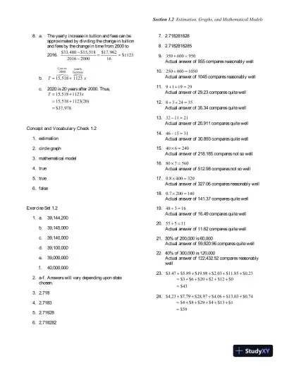 Solution Manual for Thinking Mathematically, 7th Edition - Page 13 preview image