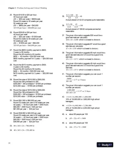 Solution Manual for Thinking Mathematically, 7th Edition - Page 14 preview image