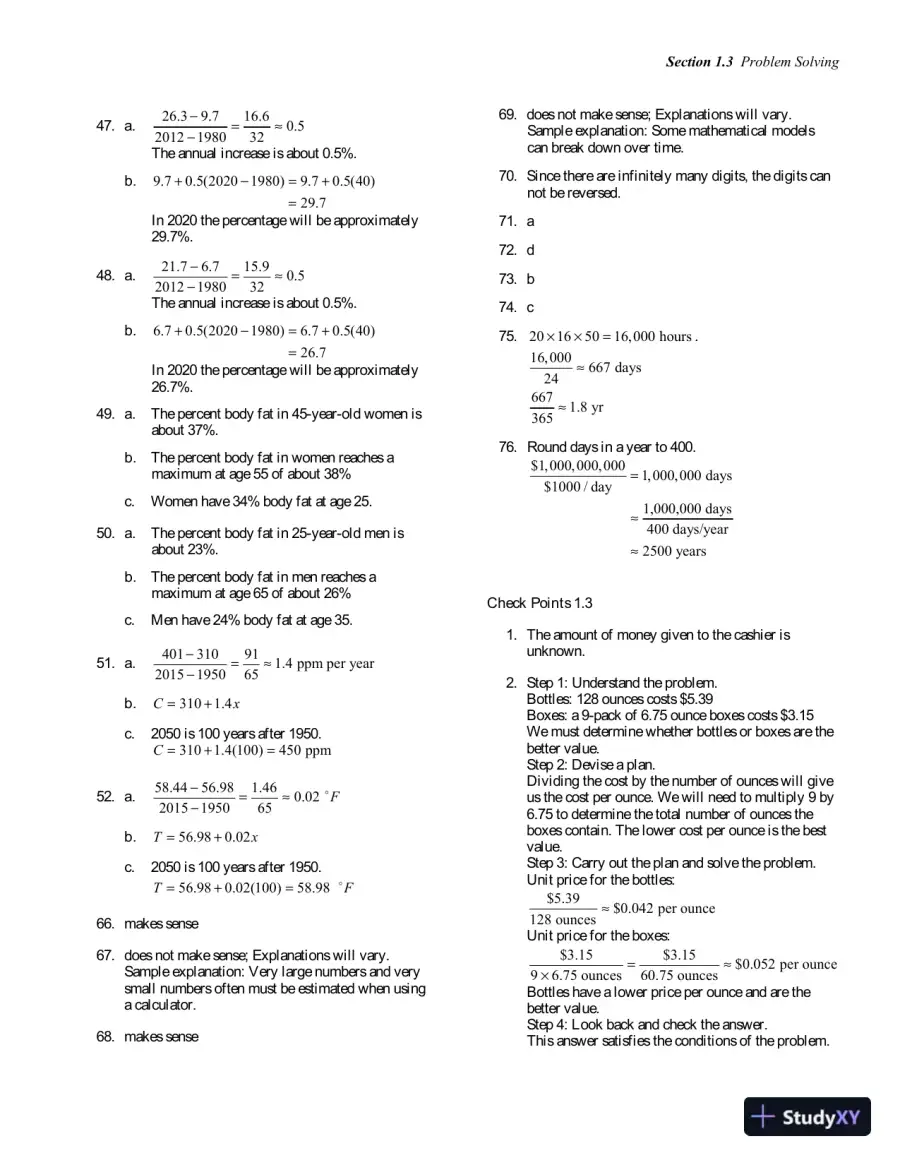 Solution Manual for Thinking Mathematically, 7th Edition, page 15