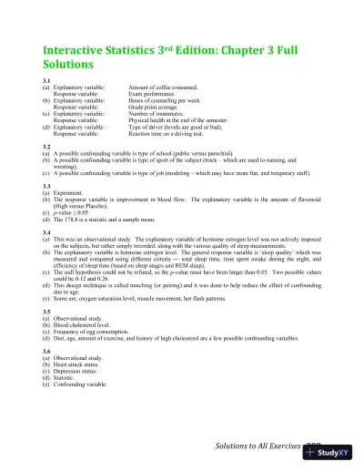 Solution Manual for Interactive Statistics, 3rd Edition - Page 26 preview image