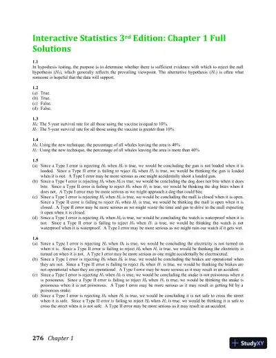 Solution Manual for Interactive Statistics, 3rd Edition - Page 3 preview image