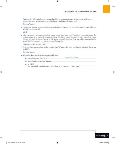 Applied Physical Geography: Geosystems in the Laboratory, 10th Edition Solution Manual - Page 10 preview image