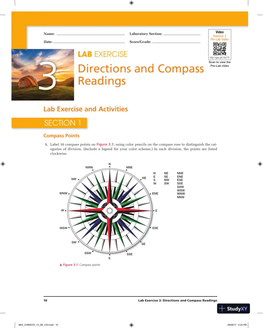 Applied Physical Geography: Geosystems in the Laboratory, 10th Edition Solution Manual, page 11