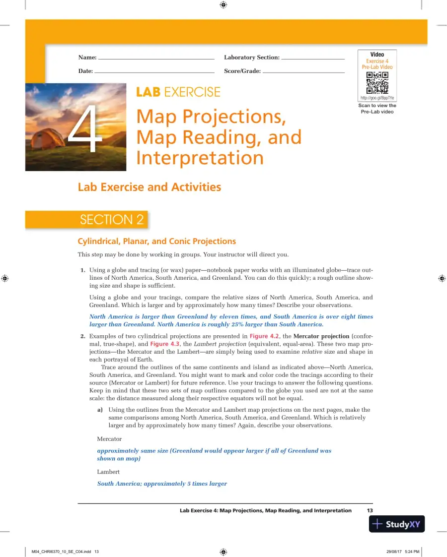 Applied Physical Geography: Geosystems in the Laboratory, 10th Edition Solution Manual, page 14