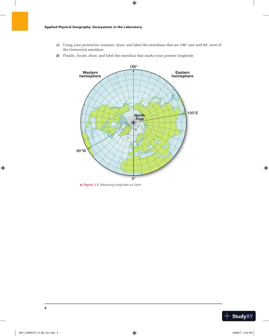 Applied Physical Geography: Geosystems in the Laboratory, 10th Edition Solution Manual, page 5