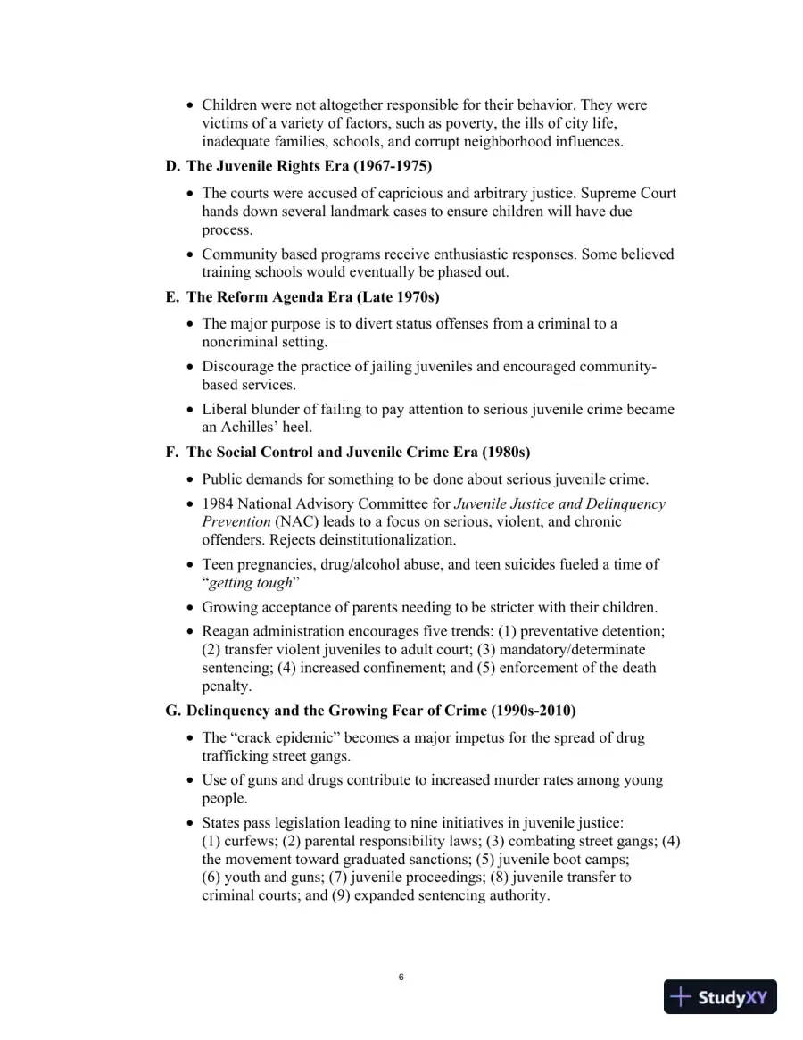 Test Bank for Juvenile Delinquency, 10th Edition, page 10
