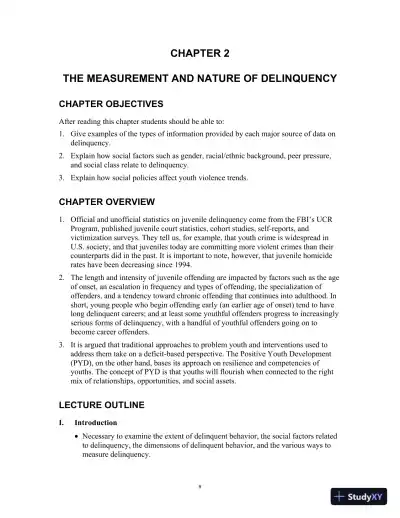 Test Bank for Juvenile Delinquency, 10th Edition - Page 13 preview image