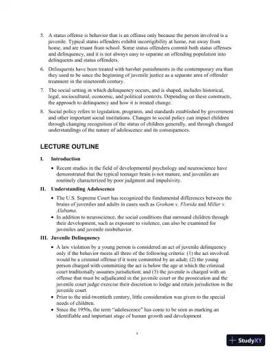 Test Bank for Juvenile Delinquency, 10th Edition - Page 7 preview image