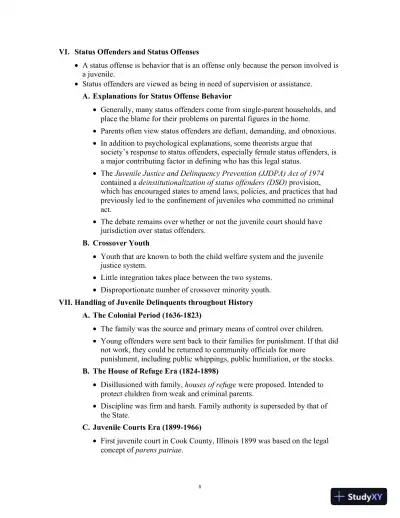 Test Bank for Juvenile Delinquency, 10th Edition - Page 9 preview image