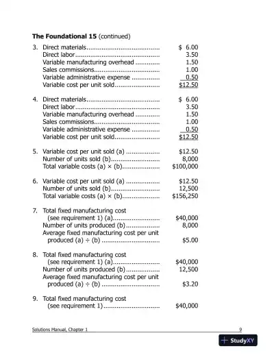 Solution Manual For Managerial Accounting, 17th Edition - Page 10 preview image
