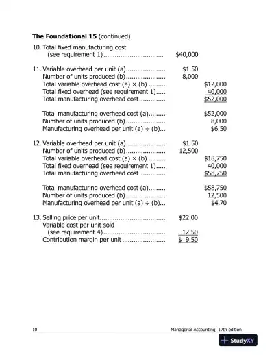 Solution Manual For Managerial Accounting, 17th Edition - Page 11 preview image