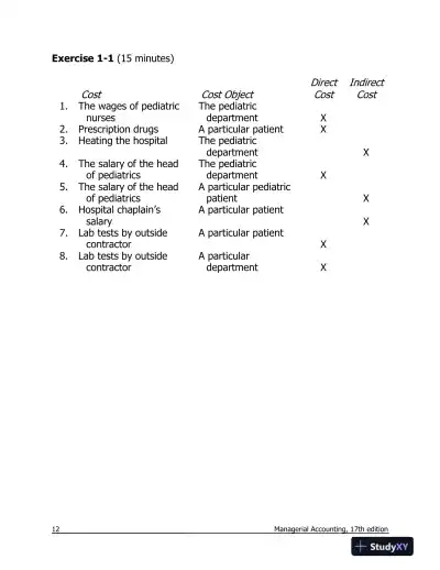 Solution Manual For Managerial Accounting, 17th Edition - Page 13 preview image