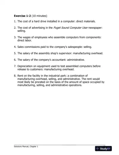 Solution Manual For Managerial Accounting, 17th Edition - Page 14 preview image