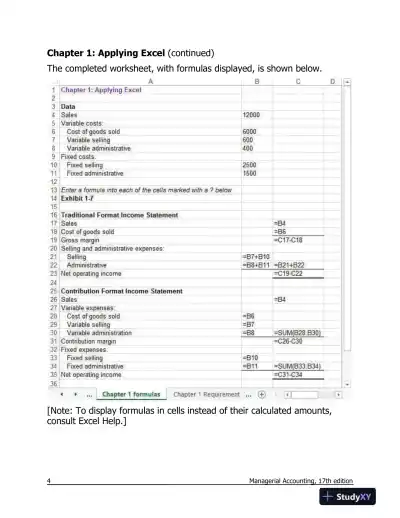 Solution Manual For Managerial Accounting, 17th Edition - Page 5 preview image