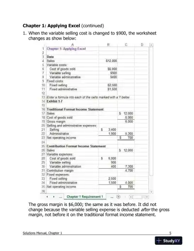 Solution Manual For Managerial Accounting, 17th Edition - Page 6 preview image